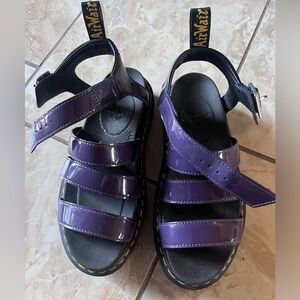Dr. Martens in patent Purple and Black